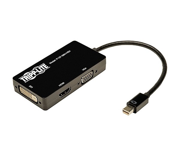 Tripp Lite Mini Displayport to VGA DVI HDMI Adapter 6in 6in