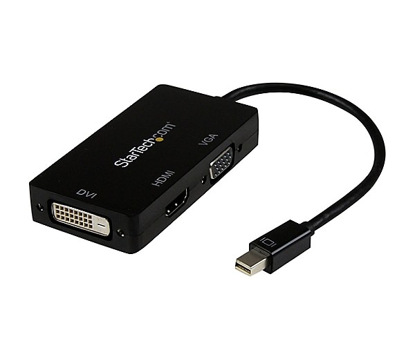 StarTech.com 3-in-1 Mini DisplayPort Adapter - mDP to VGA DVI HDMI Adapter